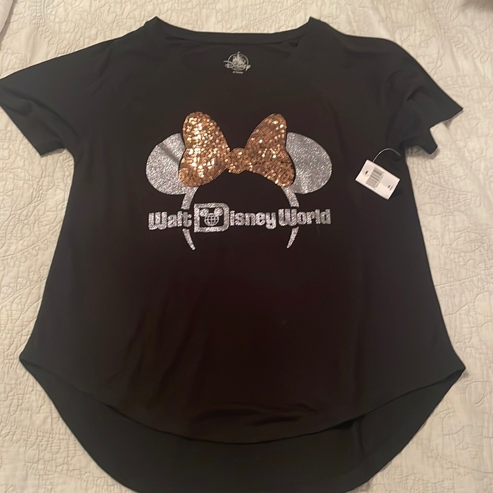 Disney World Woman’s Black T-shirt Minnie Ears